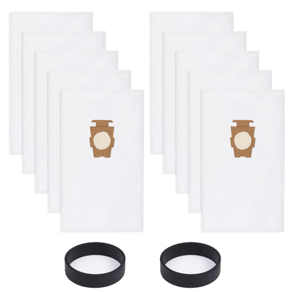 10 Pack Vacuum Cleaner Bags and 2 Belts Compatible with Kirby Vacuum Bags 204811, 204814, 205811 Style F, Fit for All Kirby Sentria Vacuum G Series, Avalir (10 Bags + 2 Belts)