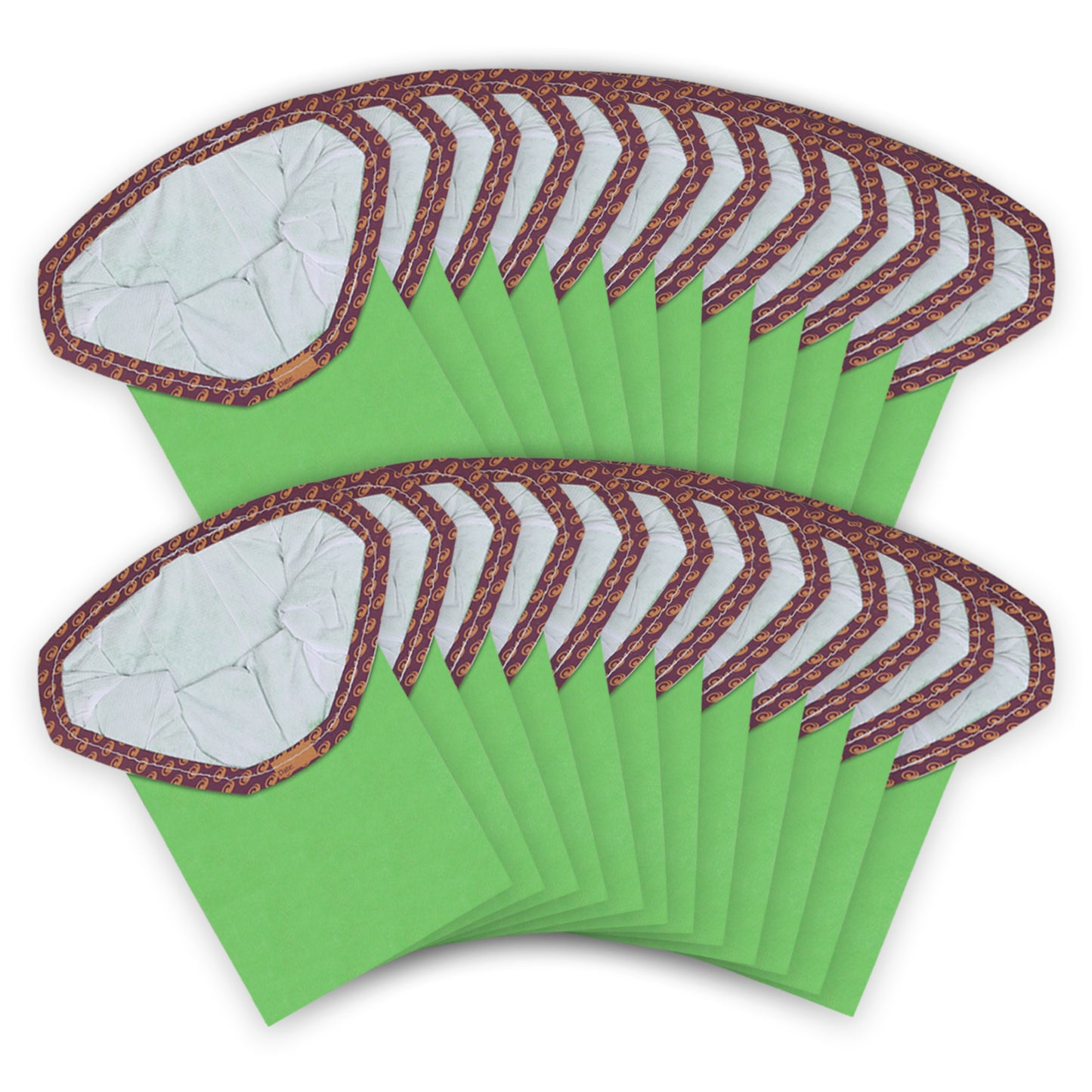 24 Pack 107314 Vacuum Bags Compatible with ProTeam 6 QT Backpack Vacuum Cleaner, Fit for Models Super Coach Pro 6, ProVac FS 6, GoFit 6/6 PLUS, #107314 Open Triangular Collar
