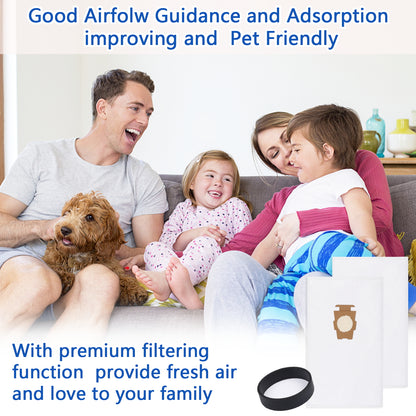 10 Pack Vacuum Cleaner Bags and 2 Belts Compatible with Kirby Vacuum Bags 204811, 204814, 205811 Style F, Fit for All Kirby Sentria Vacuum G Series, Avalir (10 Bags + 2 Belts)